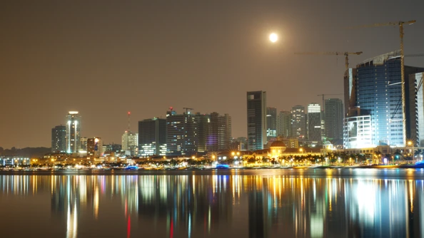 night view of Marginal de Luanda 